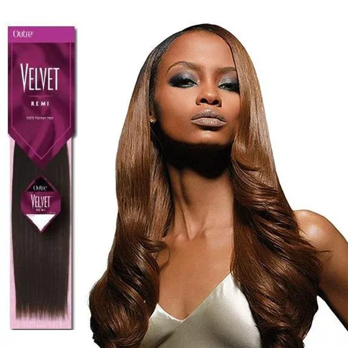 Outre Velvet Remi Yaki Human Hair Weaving 6 Inch (Half Pack)