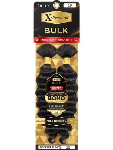Outre X-Pression 100% Human Hair Braids- HUMAN BULK-REMY DEEP BULK"