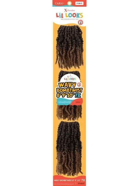 Outre X-Pression Lil Looks 7X WAVY BOMBTWIST 8″ 9″ 10″ Crochet Braid