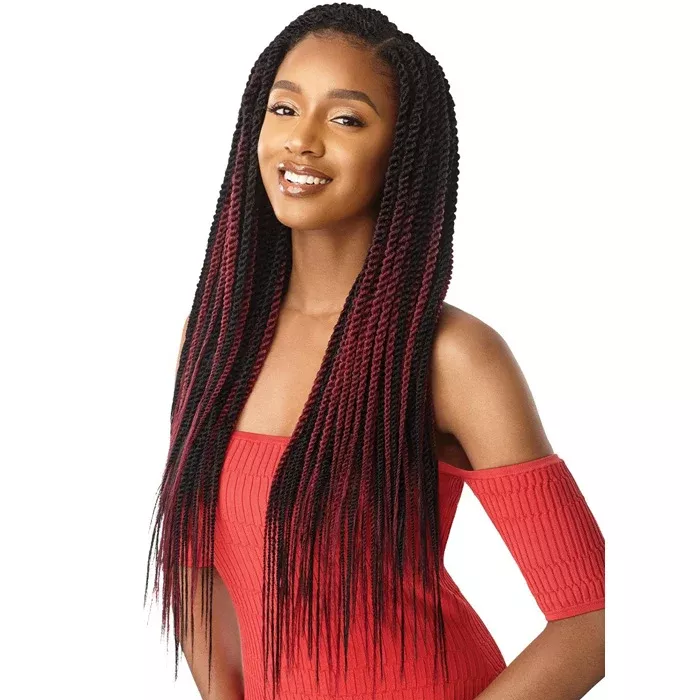 Outre X-Pression Pre Looped Crochet Braid - SENEGAL TWIST MEDIUM NATURAL TIP 14/20/26"