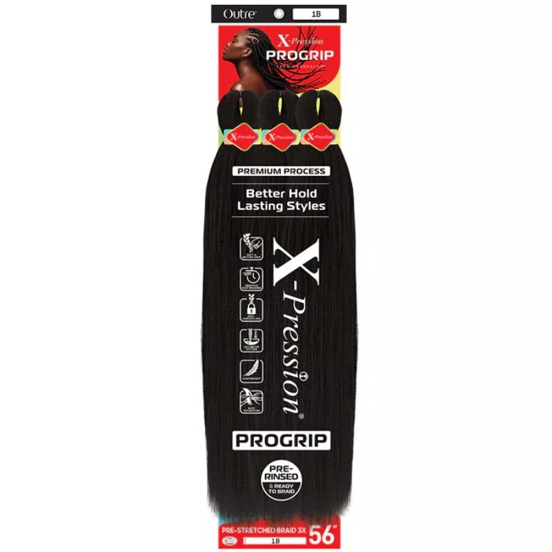 OUTRE X-PRESSION PROGRIP 3X PRE-STRETCHED STRAIGHT BRAID 56 "