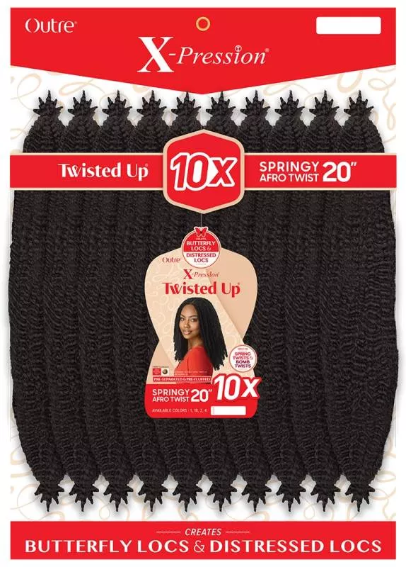 OUTRE X-PRESSION TWISTED UP CROCHET BRAID - 10X SPRINGY AFRO TWIST 20 "