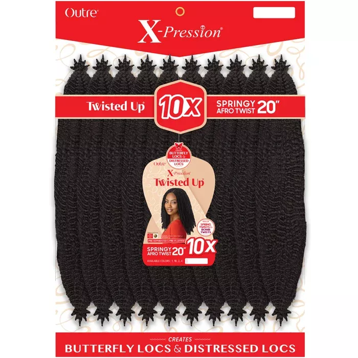 Outre X-Pression Twisted Up Crochet Braid - SPRINGY AFRO TWIST 20" 10X
