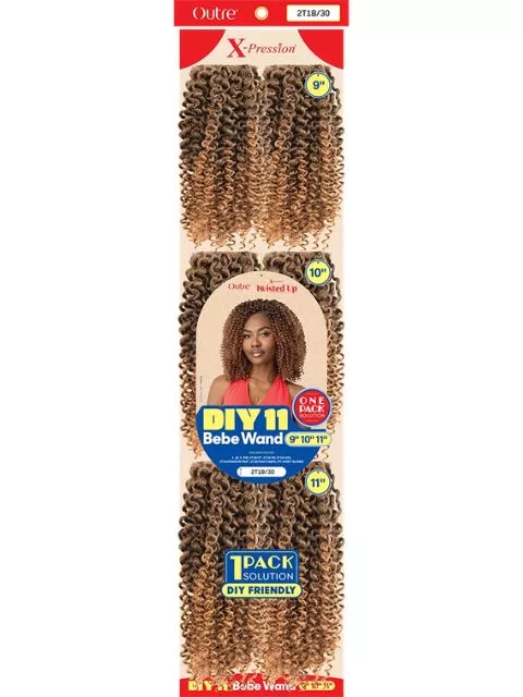 Outre X-Pression Twisted Up DIY11 One Pack Solution Crochet Braid – DIY11 BEBE WAND”