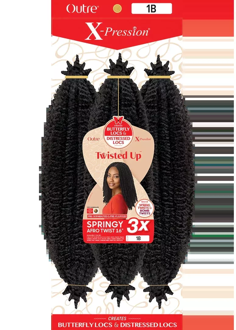 OUTRE X-PRESSION TWISTED UP – SPRINGY AFRO TWIST 24″ – 3X