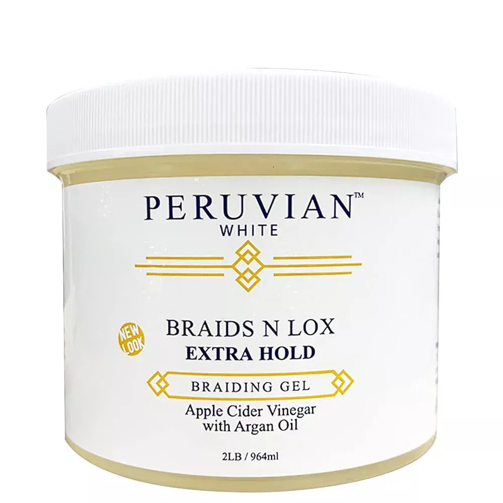 Peruvian White Braids N Lox Braiding Gel with Argan Oil (2LB)
