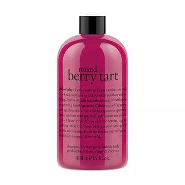 Philosophy Mixed Berry Tart Shampoo, Shower Gel & Bubble Bath- 16 oz