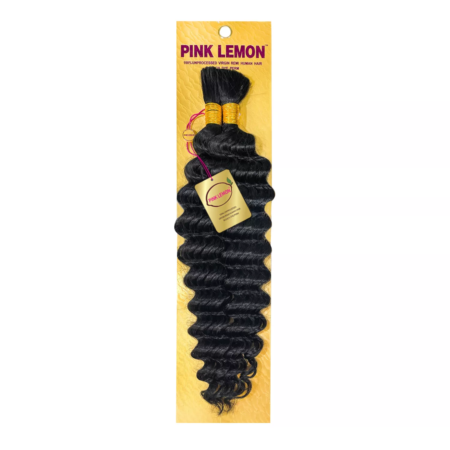 Pink Lemon Unprocessed Virgin Remi Human Hair Braid 15A Deep Bulk (12"-22")