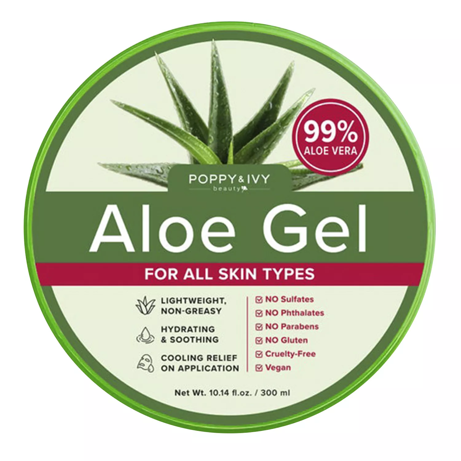 Poppy & IVY Aloe Gel 10.14oz/ 300ml