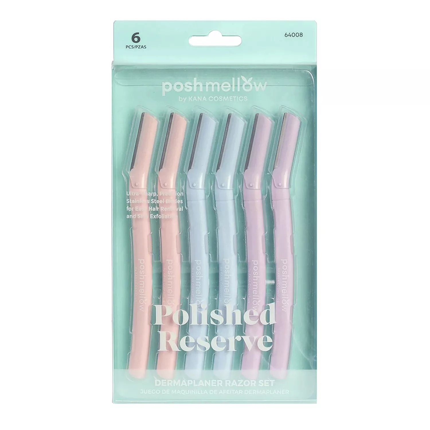 Posh Mellow Polished Reserve Dermaplaner Razor Set 6pcs