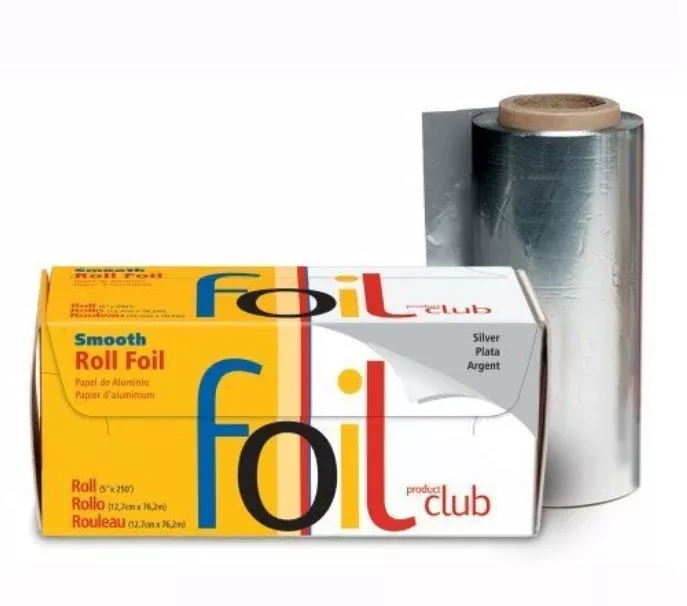 Product Club Smooth Foil Roll Silver 5″ x 250 Ft