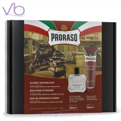 Proraso Red Classic Shaving Duo Box with Balm - Thick & Coarse