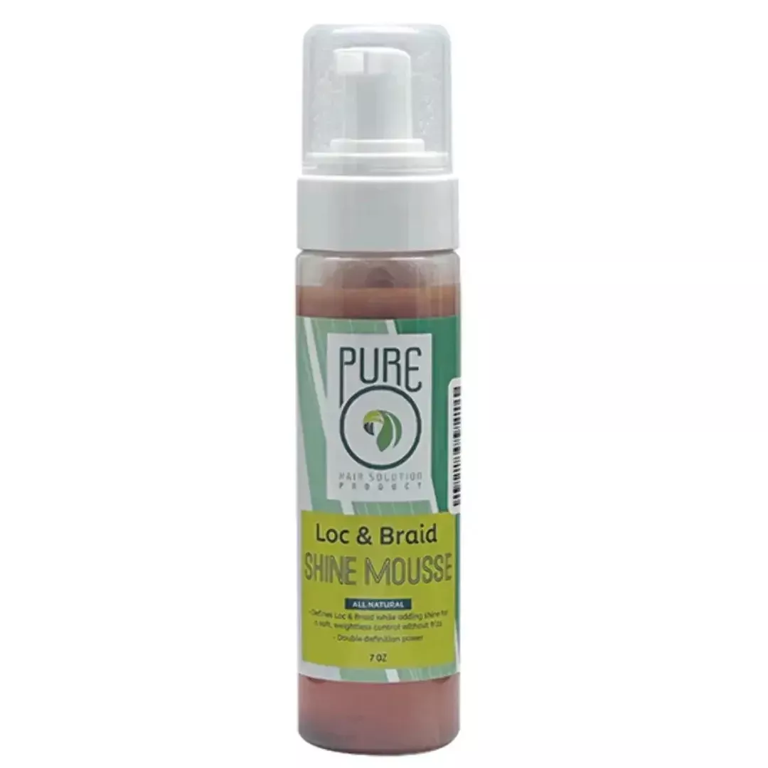 Pure O Natural Loc & Braid Shine Mousse All Natural (7oz)