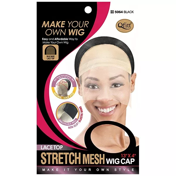 Qfitt #5064 Lace Top Stretch Mesh Wig Cap 13"X4"