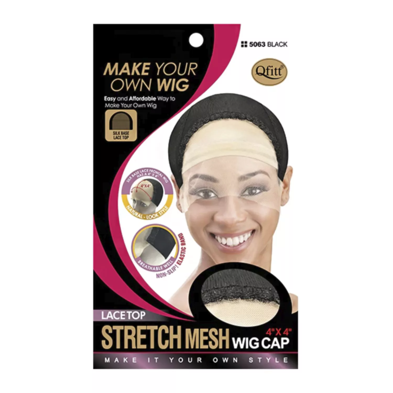 Qfitt Make Lace Top Stretch Mesh Wig Cap