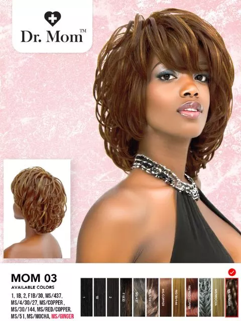 R&B Collection Dr. Mom Style Synthetic Full Wig - MOM 03