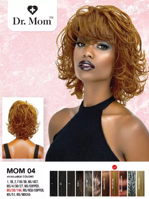 R&B Collection Dr. Mom Style Synthetic Full Wig – MOM 04