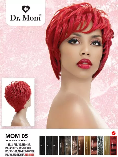 R&B Collection Dr. Mom Style Synthetic Full Wig – MOM 05
