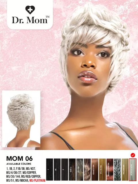 R&B Collection Dr. Mom Style Synthetic Full Wig – MOM 06