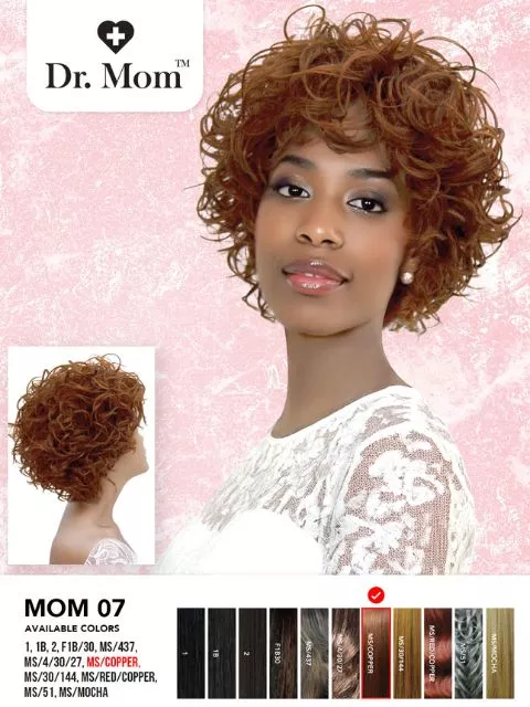 R&B Collection Dr. Mom Style Synthetic Full Wig – MOM 07