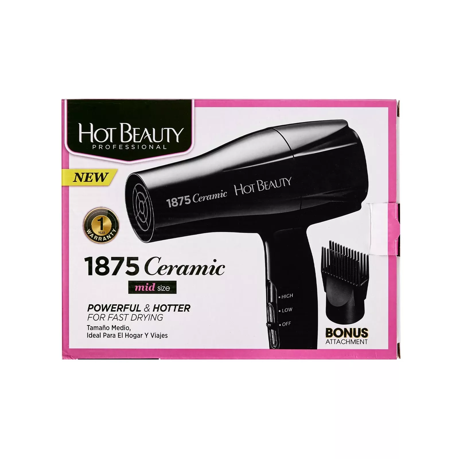 RED BY KISS 1875 CERAMIC STYLING DRYER MID SIZE - HBD02N