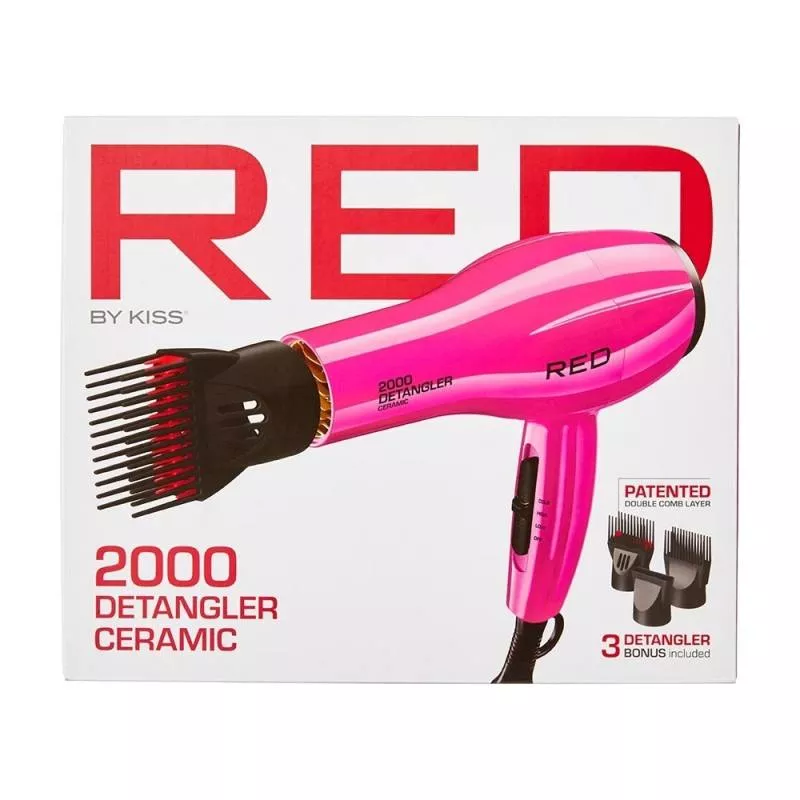 RED BY KISS 2000 CERAMIC DETANGLER DRYER