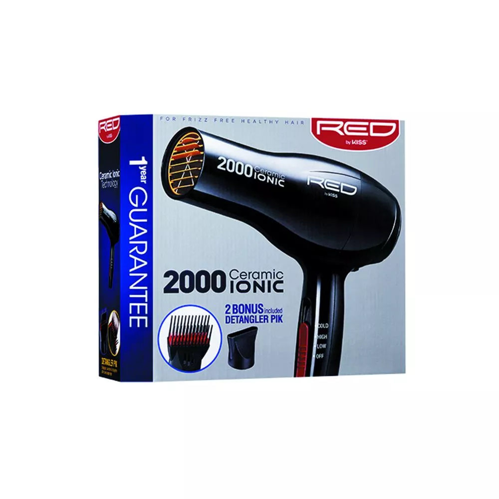 RED BY KISS 2000 CERAMIC IONIC UPGRADE HAIR DRYER- BD06U