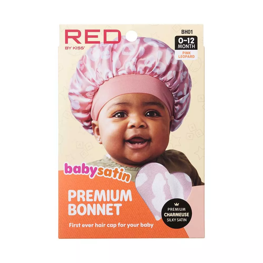RED BY KISS BABY SATIN BONNET