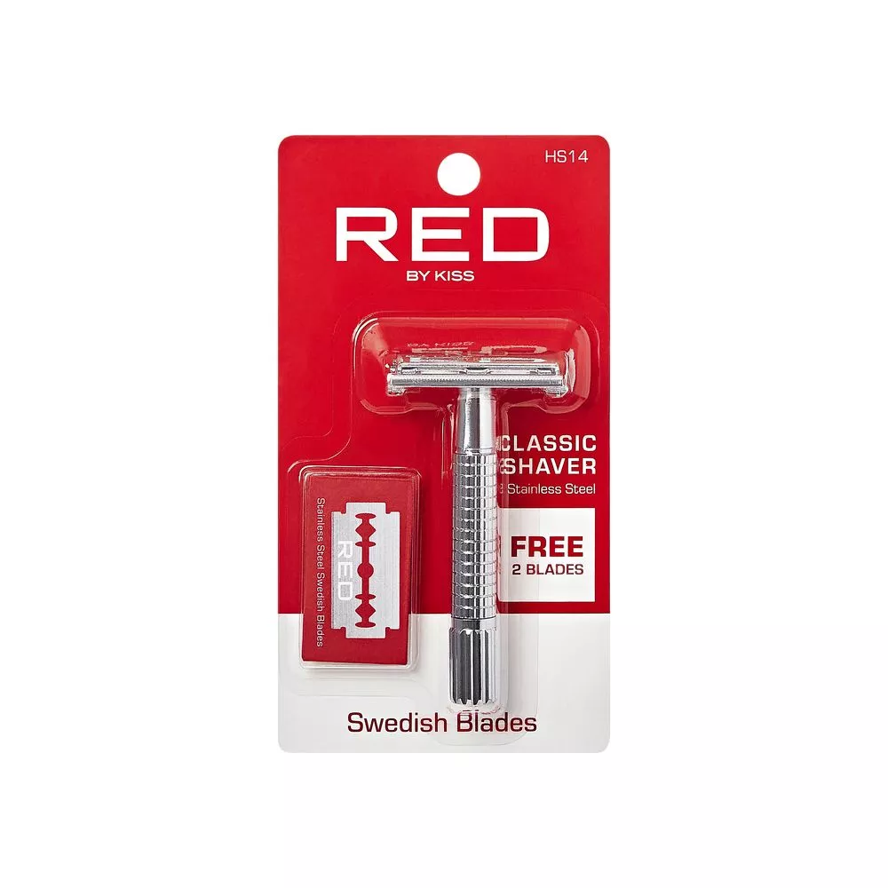RED BY KISS CLASSIC SHAVER WITH 2PCS BLADES