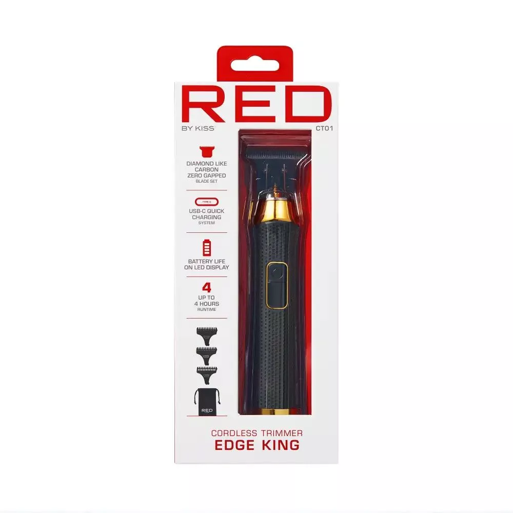 RED BY KISS DLC ZERO-GAP CORDLESS TRIMMER WITH USB-C & 4-HOUR BATTERY