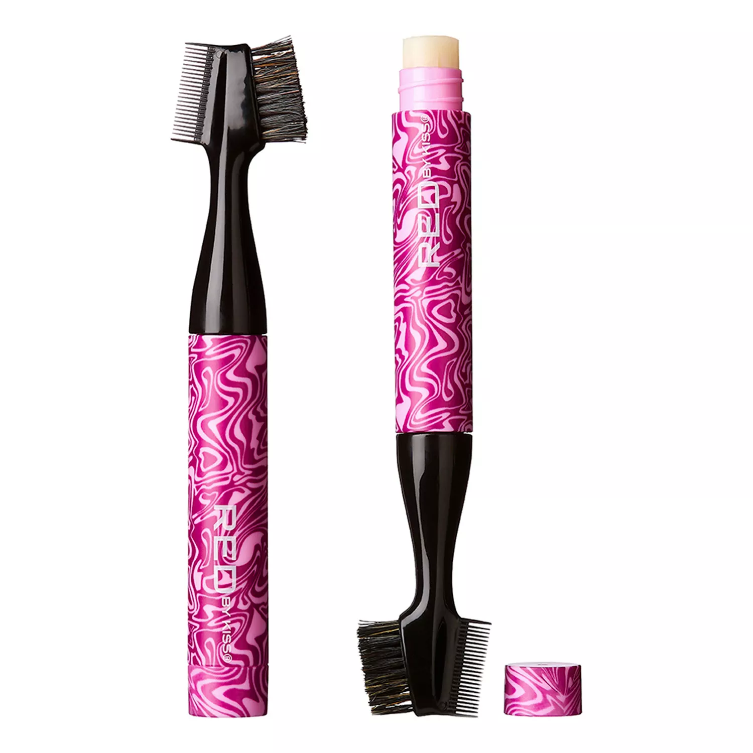 Red by Kiss Edge Cara Edge Brush & Edge Fixer Wax Stick 0.32oz/ 9.5ml