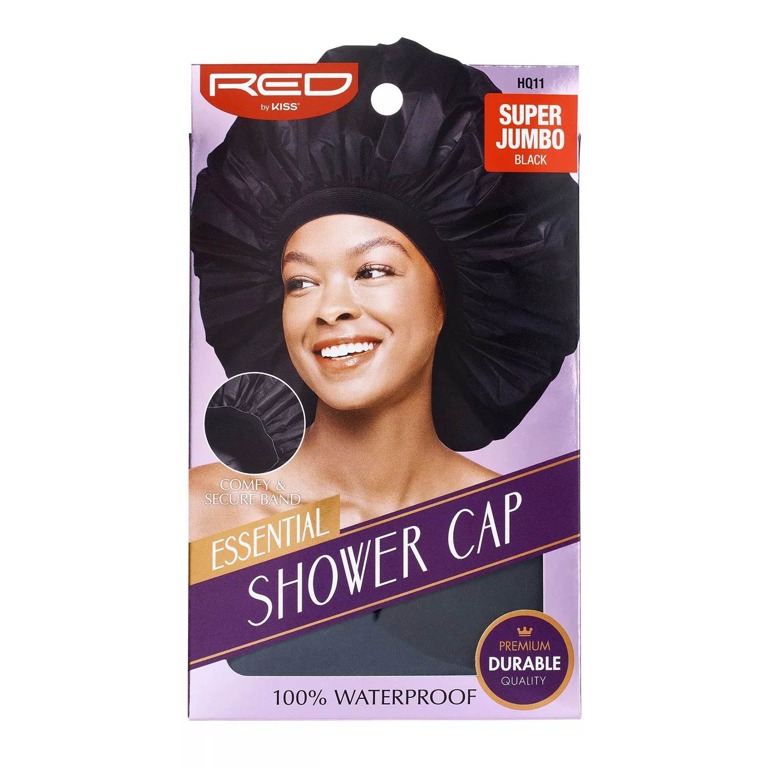 Red by Kiss Essential Shower Cap Super Jumbo Black