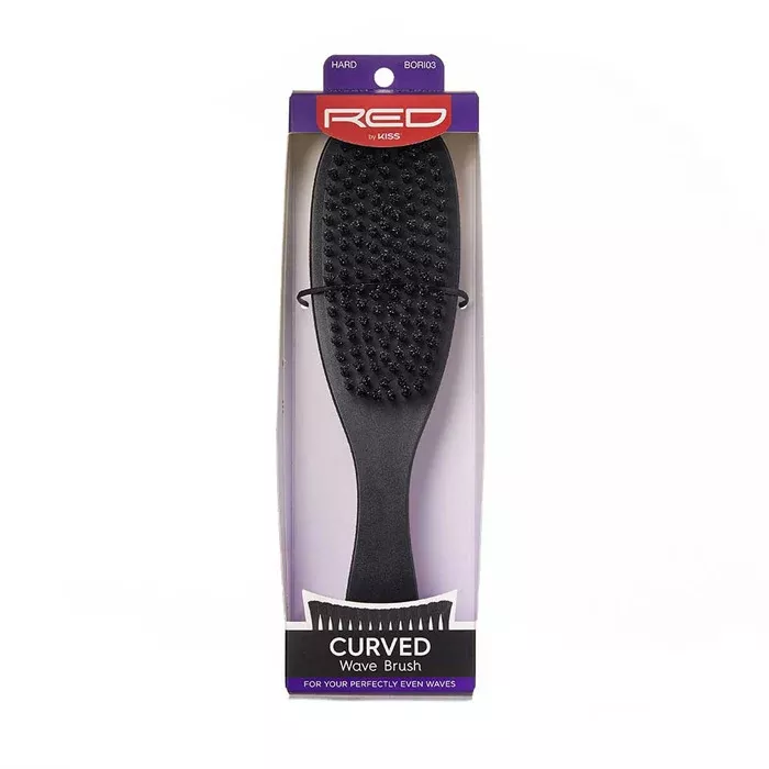 Red by Kiss Hard Bristles Curved Wave Brush