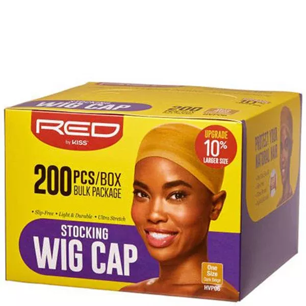 Red by Kiss HVP06 Stocking Wig Cap - 200pc Dark Beige
