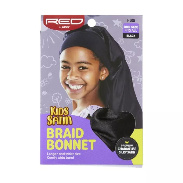 RED BY KISS KIDS EDGE SATIN BRAID BONNET - HJ05