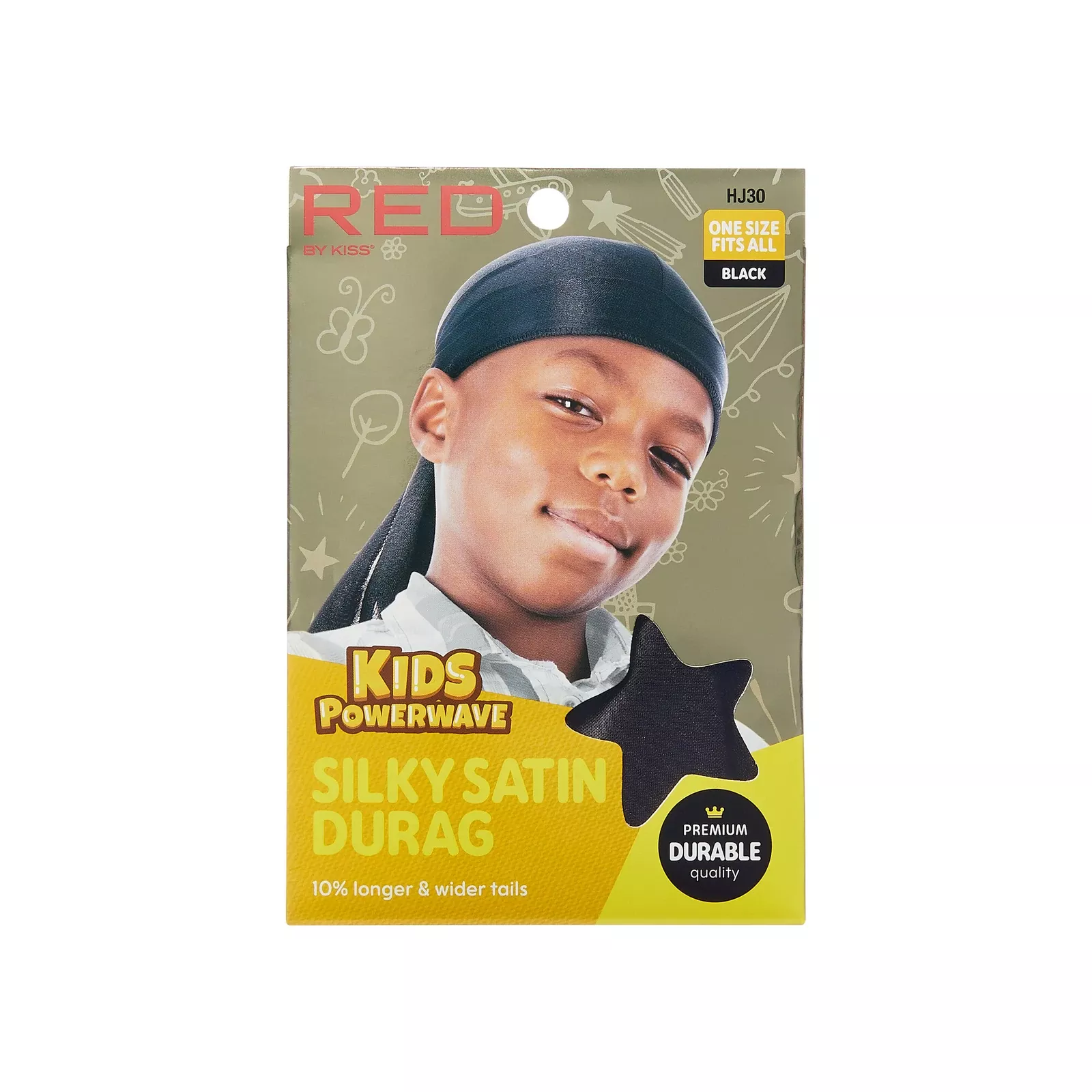 RED BY KISS KIDS POWER WAVE DURAG