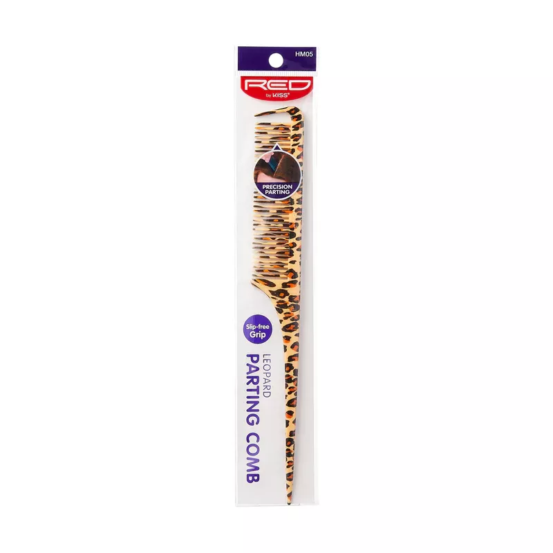 RED BY KISS LEOPARD PARTING RAT TAIL COMB - HM05