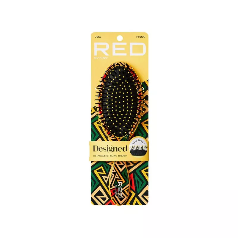 RED BY KISS OVAL DESIGNED BRUSH BOLD GEOMETIC