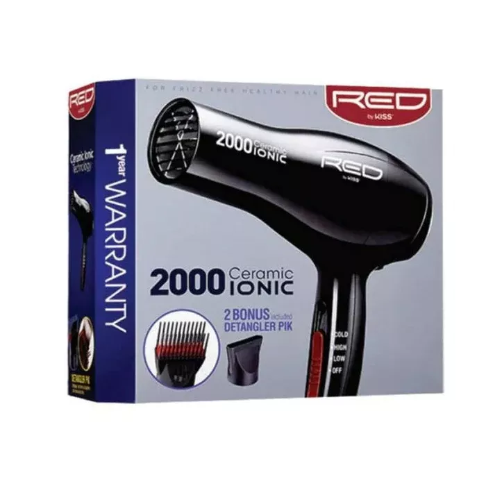 RED by Kiss Power Dryer Ceramic Ionic 2000 Upgrade