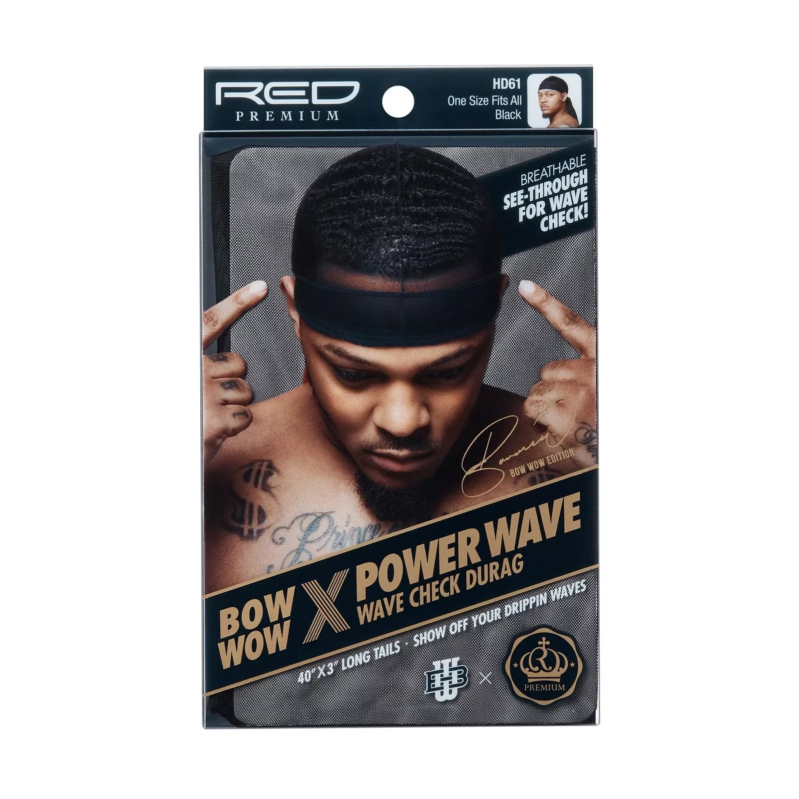 RED BY KISS POWER WAVE WAVE CHECK DURAG