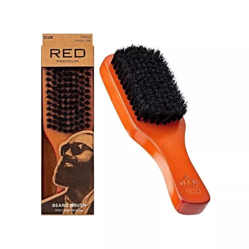 RED BY KISS PREMIUM BEARD MEDIUM SOFT LONG HANDLE BRUSH