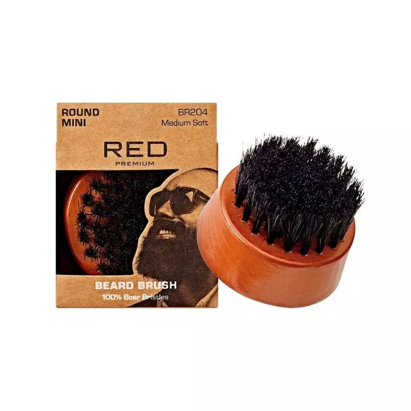 RED BY KISS PREMIUM BEARD MEDIUM SOFT ROUND MINI BRUSH
