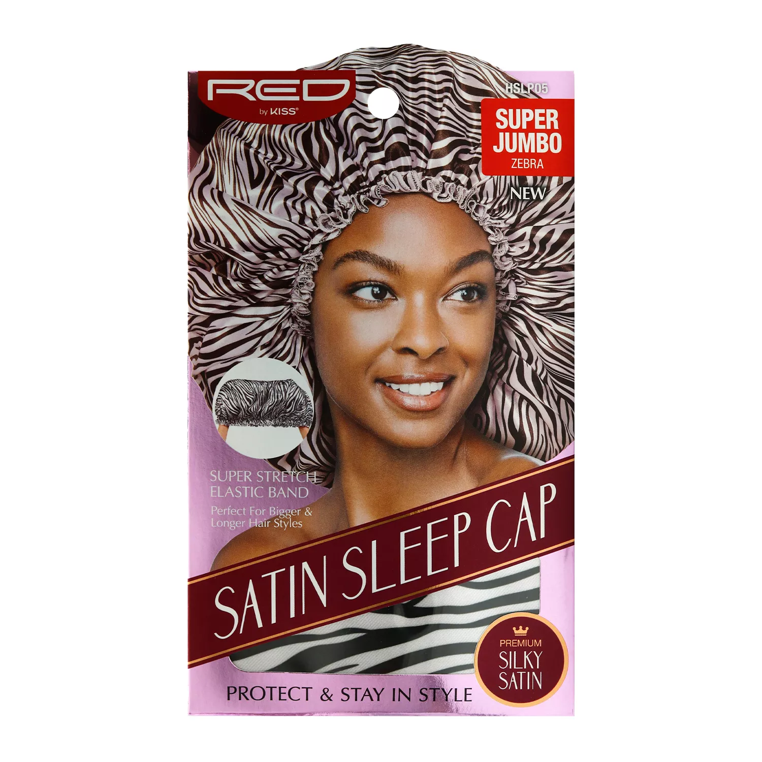 Red by Kiss Satin Sleep Cap Super Jumbo Pattern