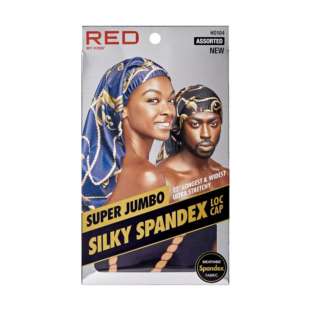 RED BY KISS SILKY SPANDEX LOC CAP SUPER JUMBO ASST