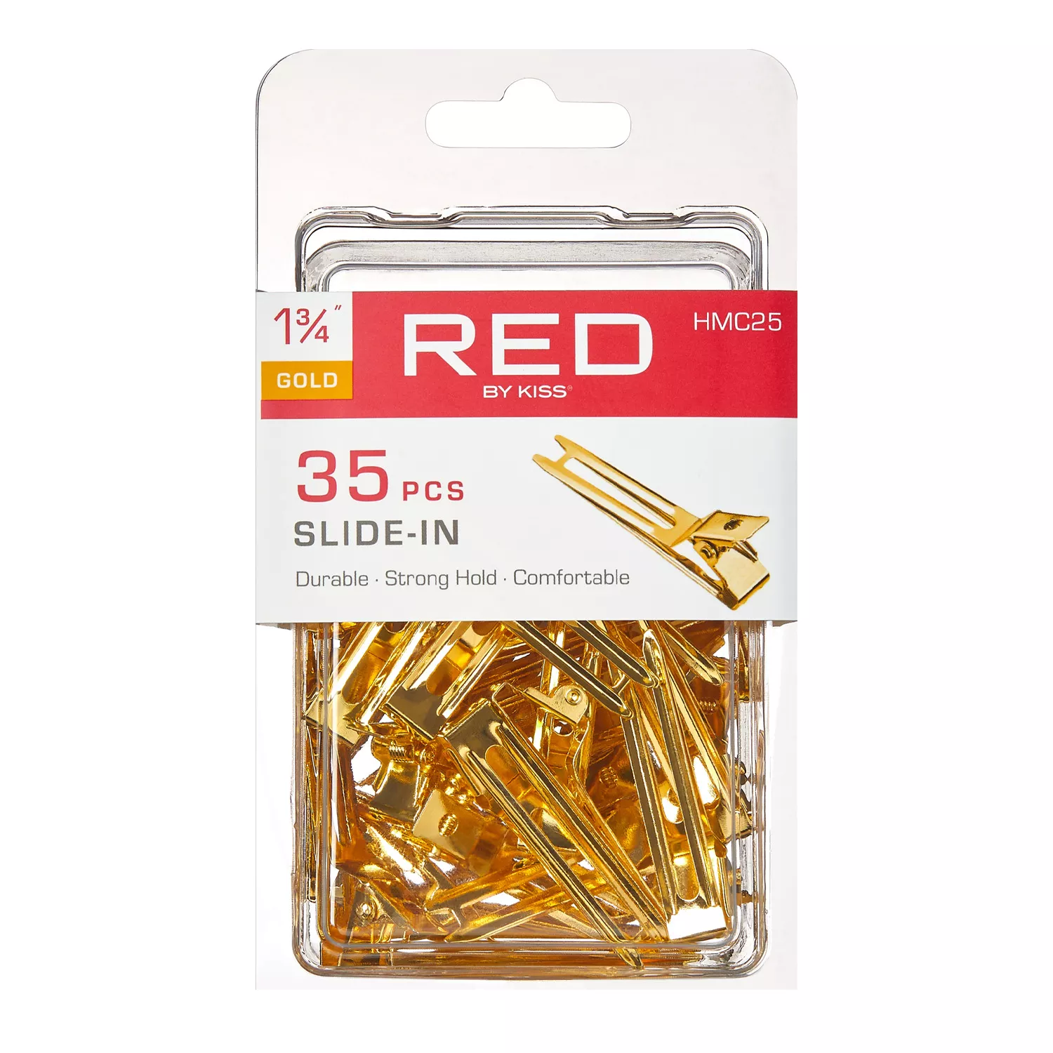 Red By Kiss Slide-In Gold 1 3/4"