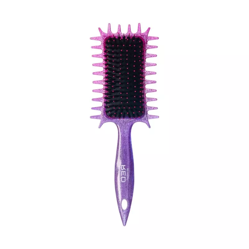 RED BY KISSCURL-ART STYLER DETANGLING & CURL DEFINING BRUSH WITH SIDE COMBS