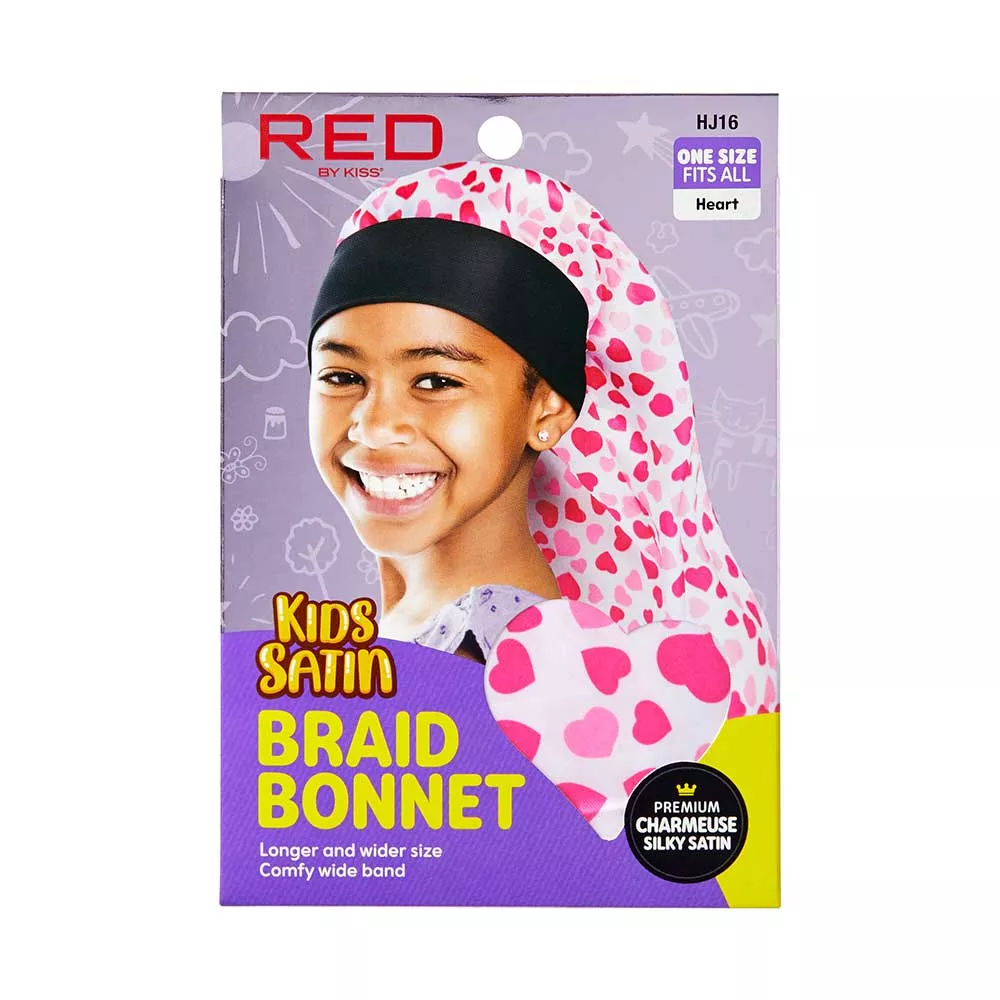 RED BY KISSKIDS SATIN BRAID BONNET