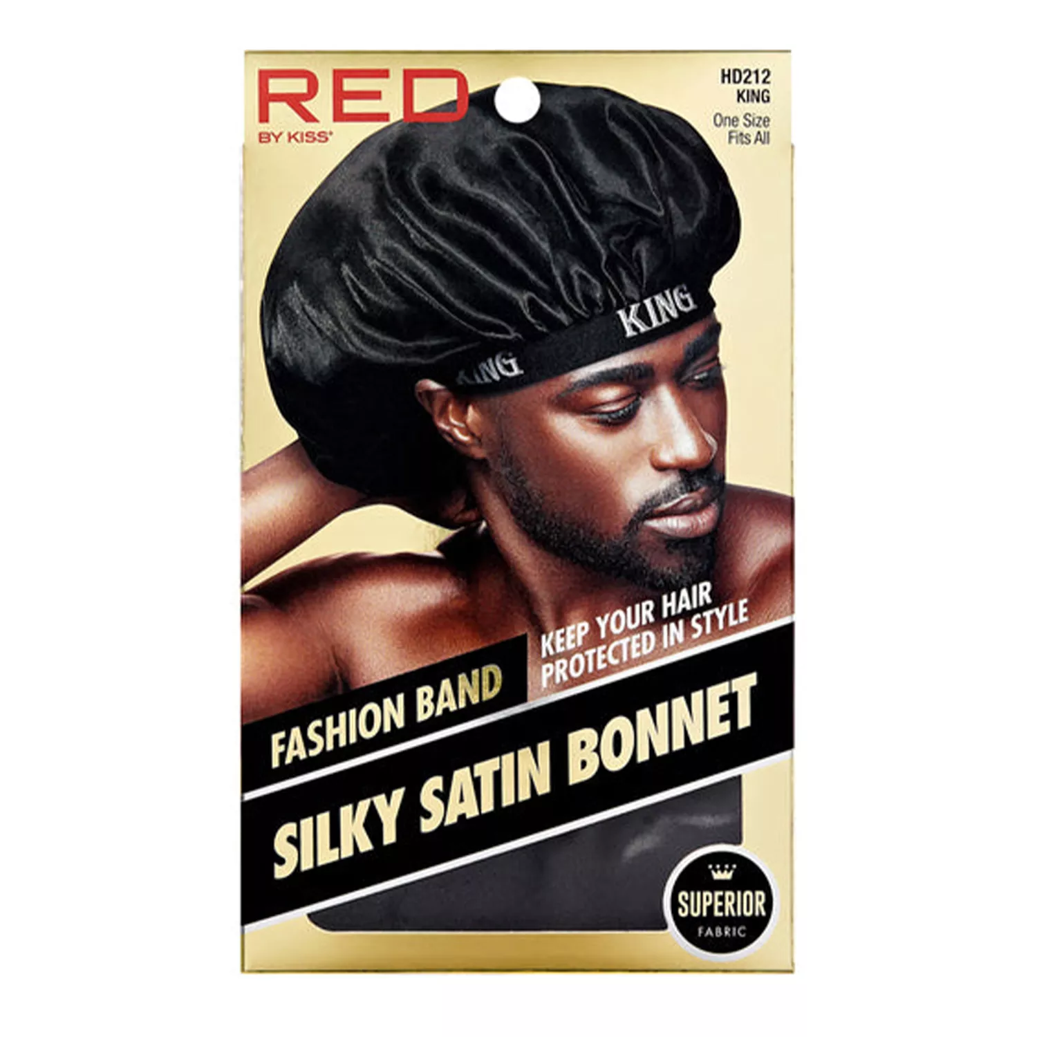 Red Elastic Band Silky Satin Bonnet