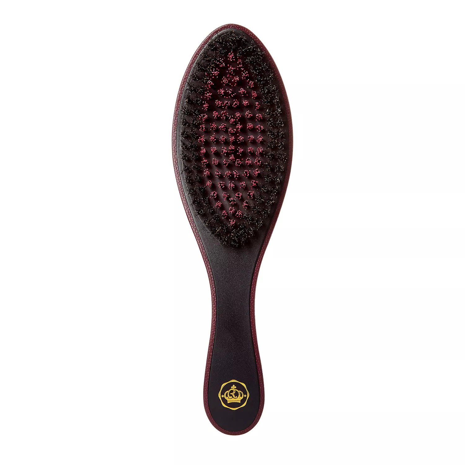 Red Premium 2 Bristles In 1 Mixed 100% Natural Boar Brush Curved Wave