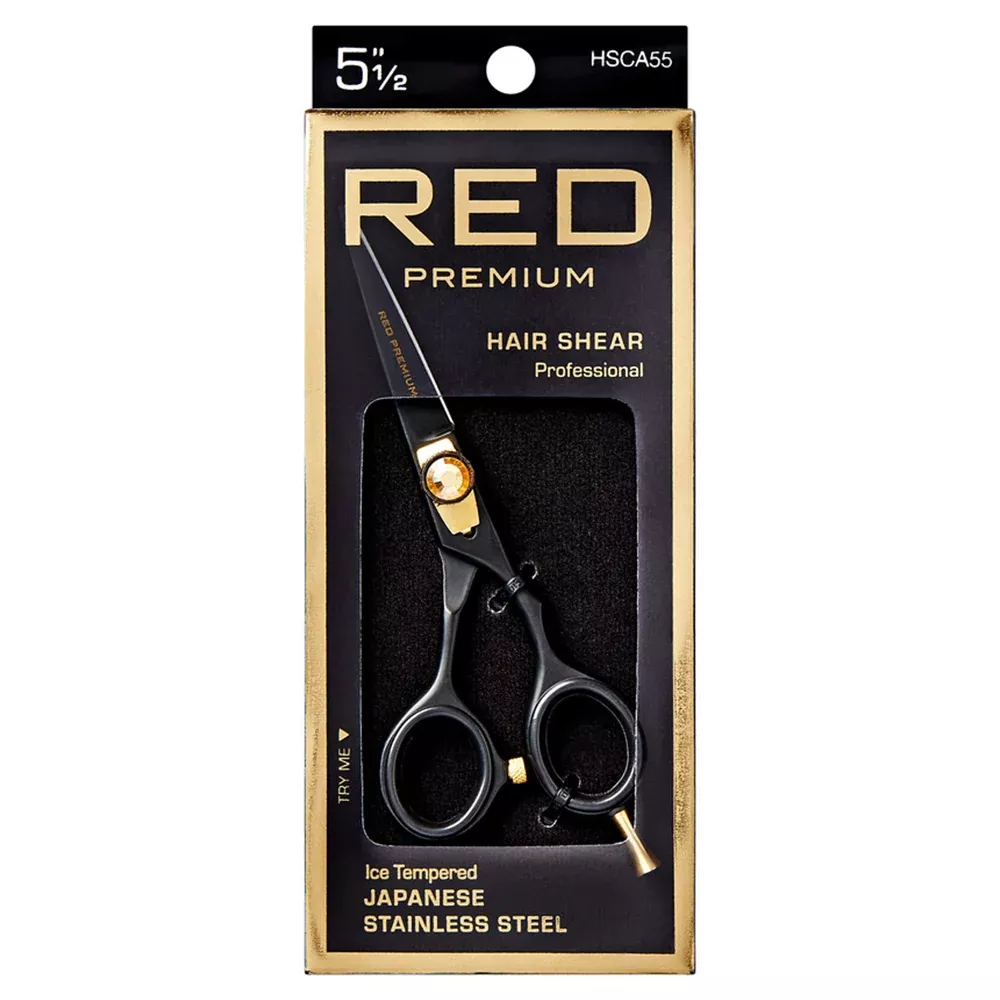 Red Premium HSCA55 Straight Hair Shear 5 1/2"